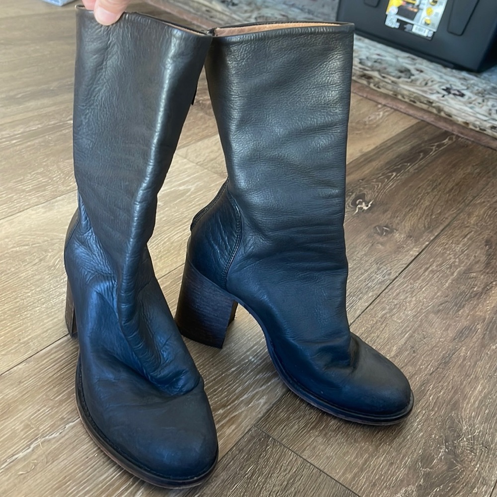 Free People Elle Block Heels Boots Size 37 (US 6.5)